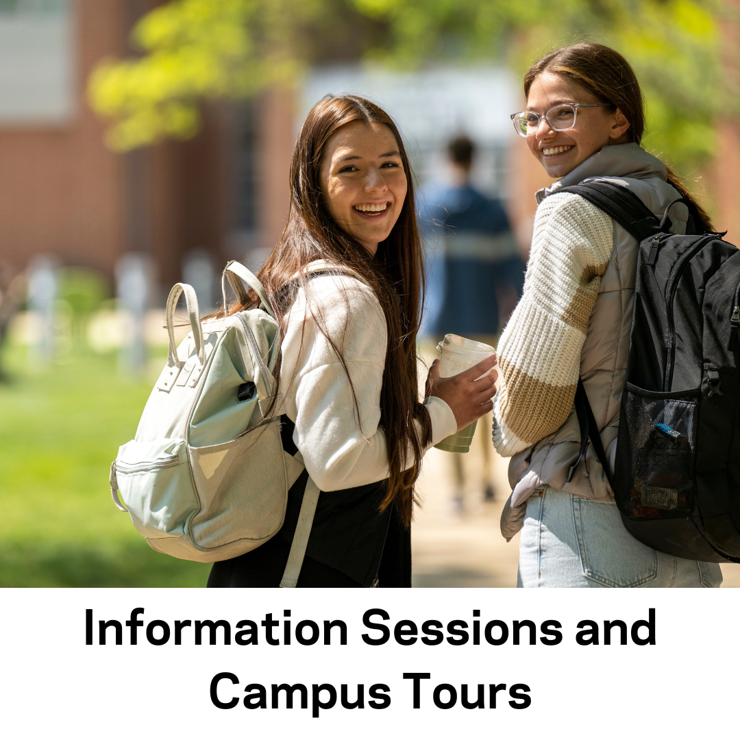 Image block that will take to you to a registration page for general information sessions and campus tours